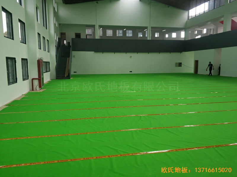 浙江寧波高新消防大隊(duì)籃球館運(yùn)動地板鋪裝案例2